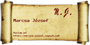 Marcsa József névjegykártya