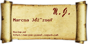 Marcsa József névjegykártya