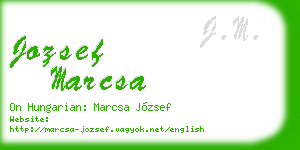 jozsef marcsa business card